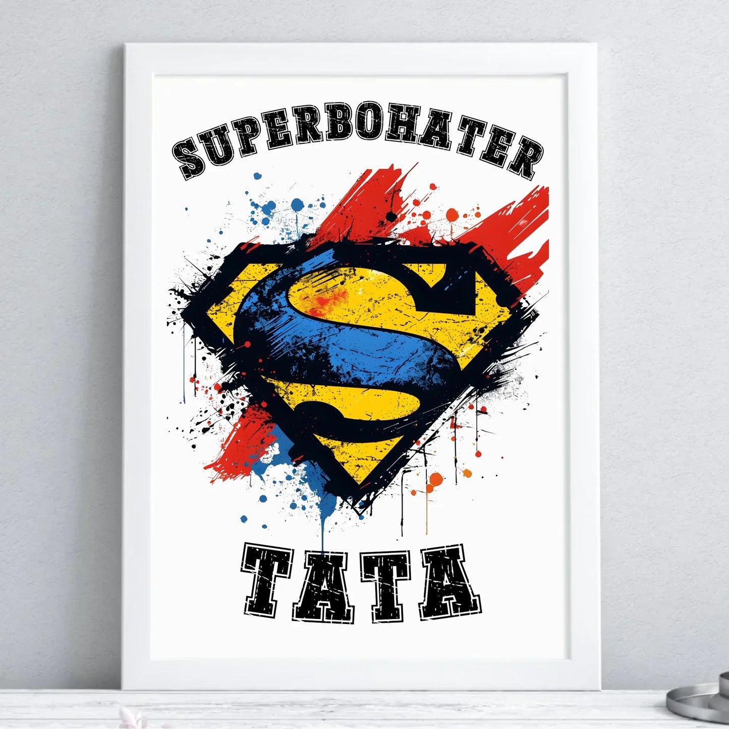 Superbohater tata | Plakat w ramie dla taty DT29 - StoryCups.pl