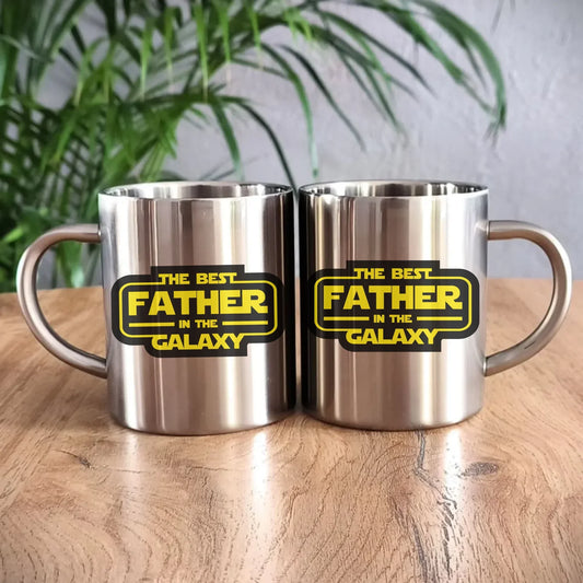The best father in the galaxy | Metalowy kubek dla taty DT30 - StoryCups.pl