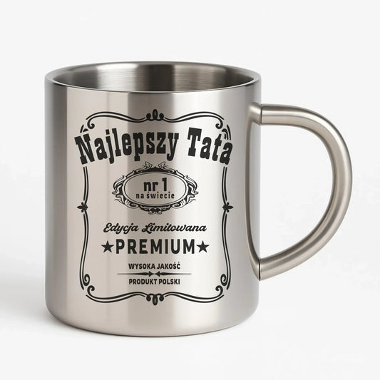 Najlepszy tata na świecie | Metalowy kubek dla taty DT32 - StoryCups.pl