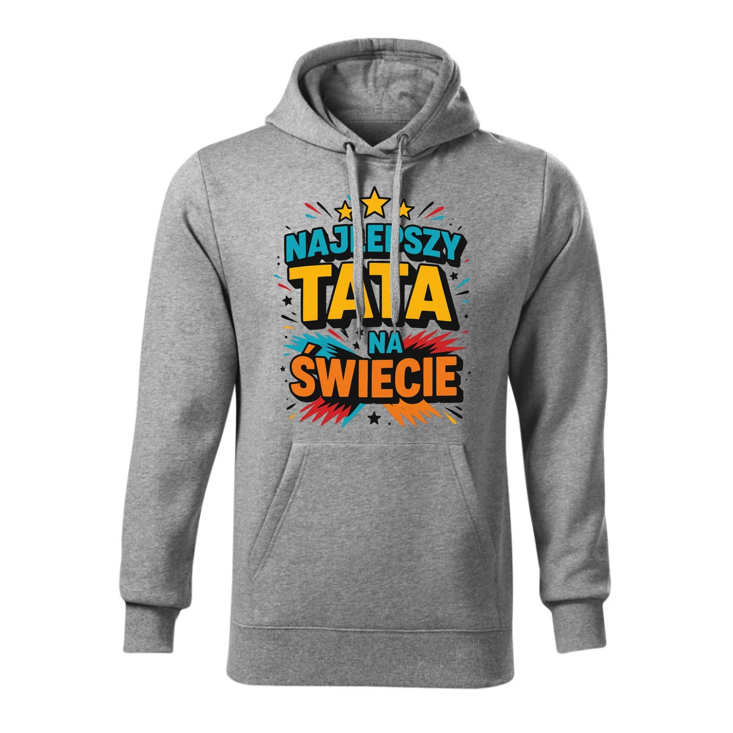 Personalizowana bluza z kapturem dla taty - szara - prezent na Dzień Ojca Święta Urodziny