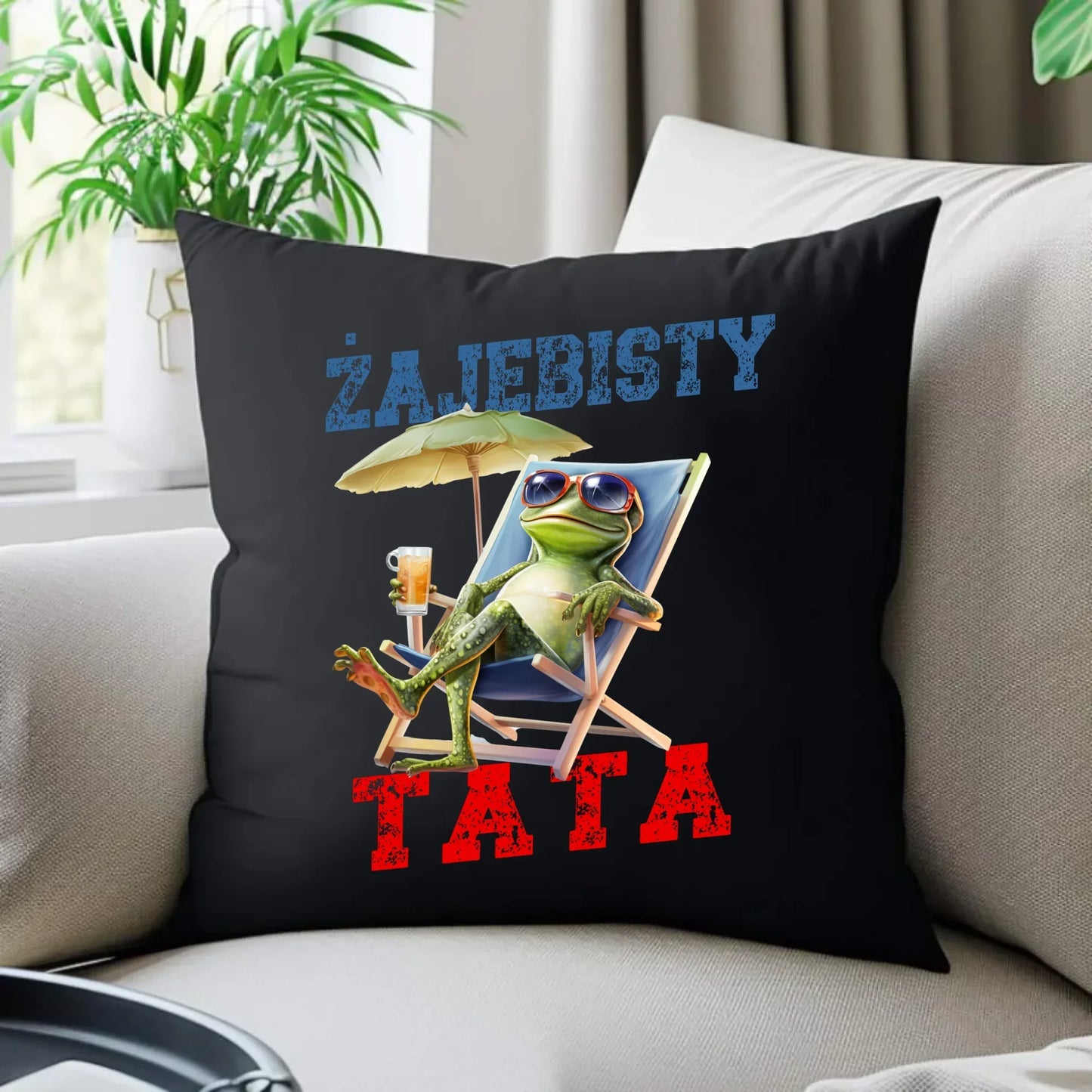 Żajebisty tata | Poduszka dekoracyjna dla taty DT35 - StoryCups.pl