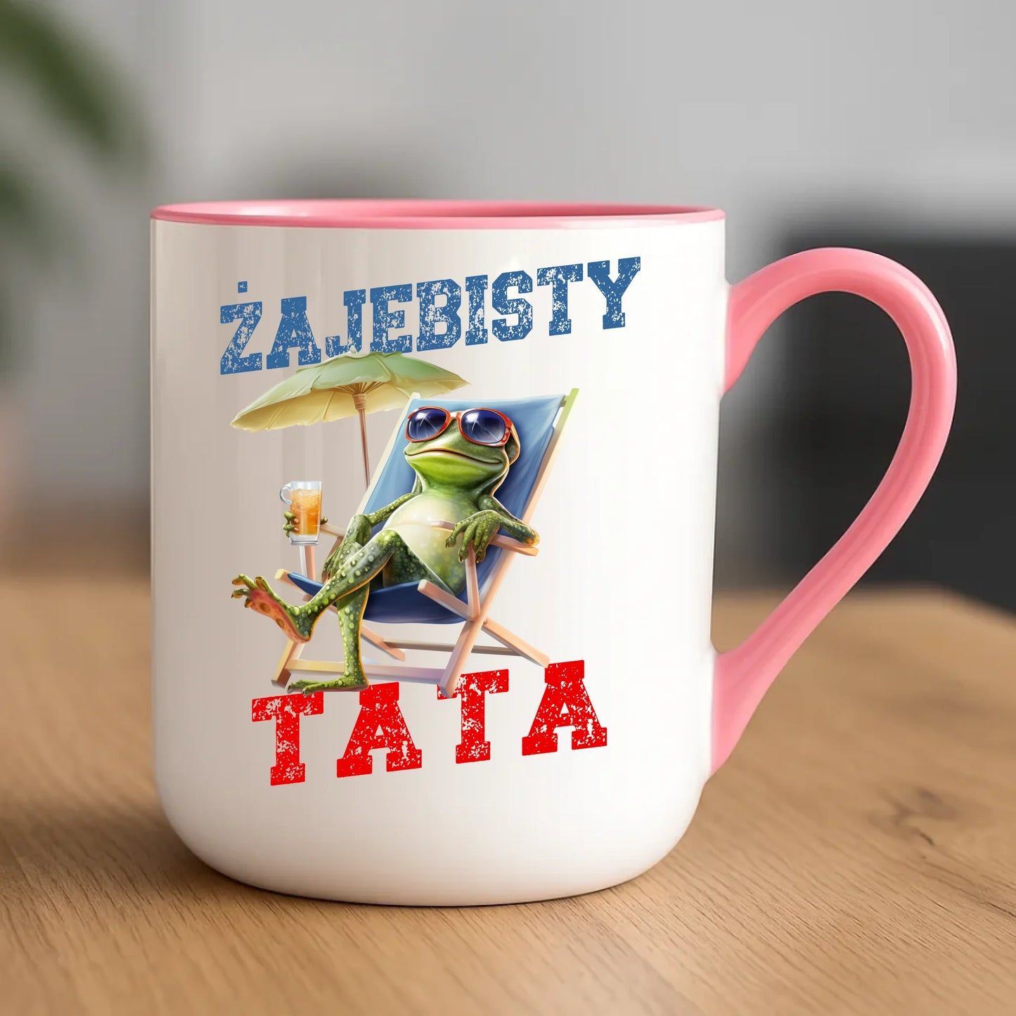 Personalizowany kubek dla taty upominek na Dzień Ojca - różowy