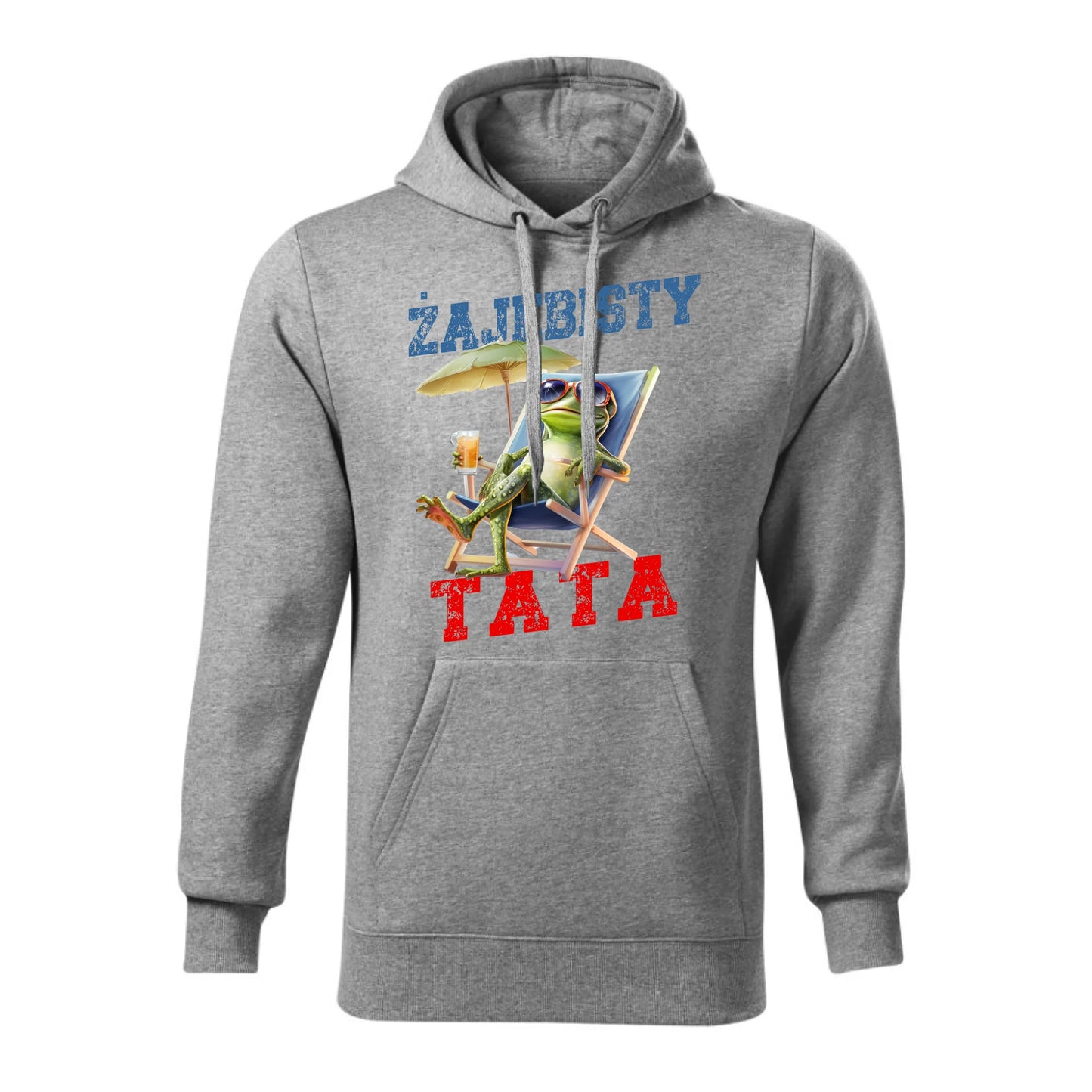 Personalizowana bluza z kapturem dla taty - szara - prezent na Dzień Ojca Święta Urodziny