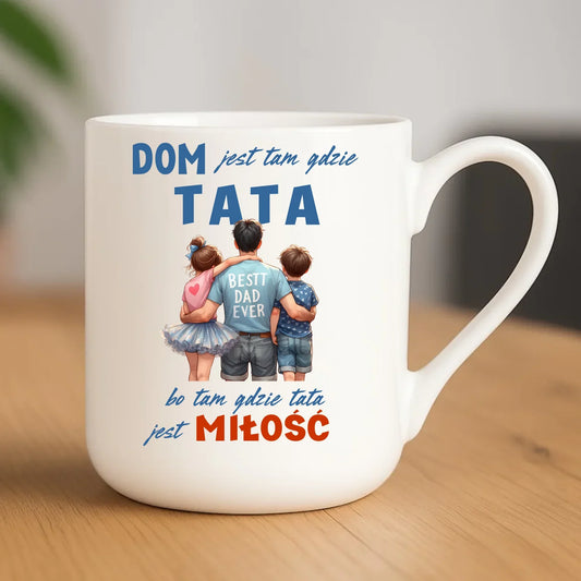 Dom jest tam gdzie tata | Kubek elegant dla taty DT37 - StoryCups.pl