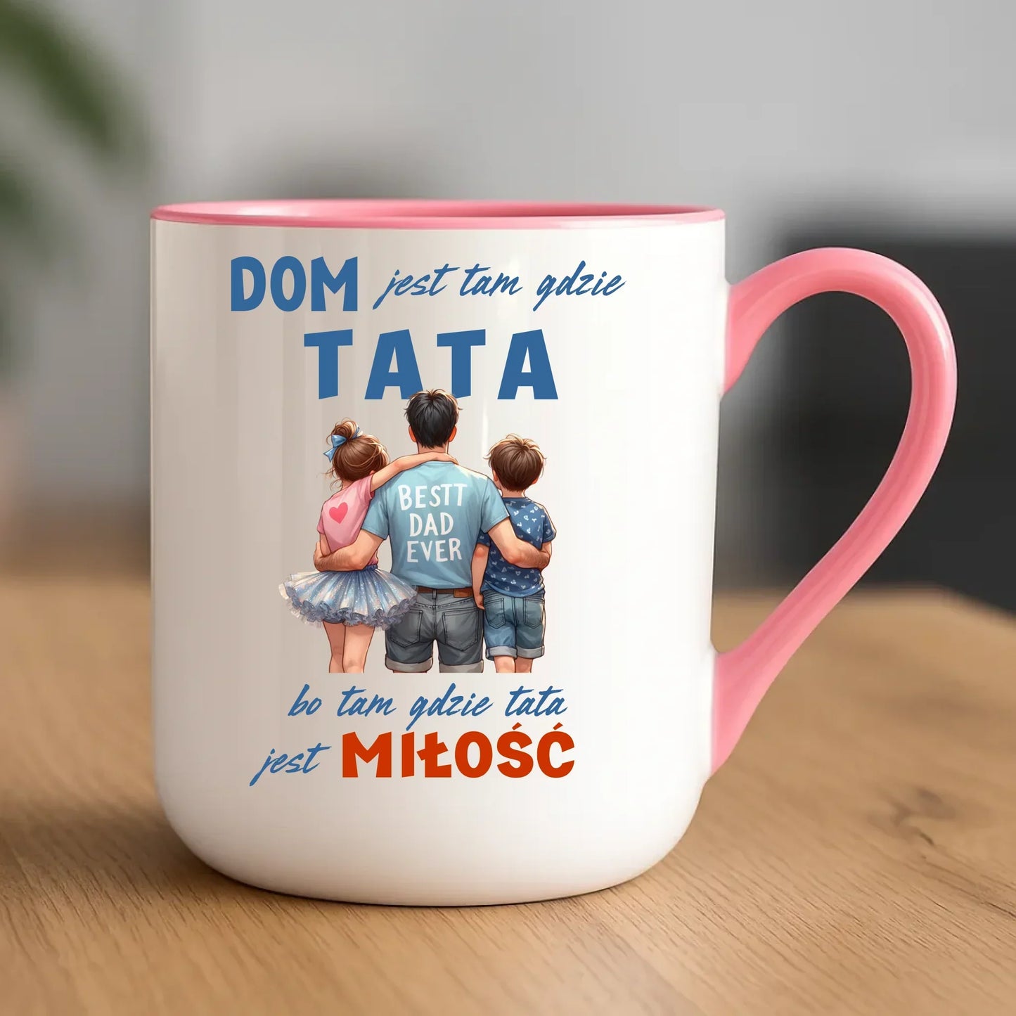 Dom jest tam gdzie tata | Kubek elegant dla taty DT37 - StoryCups.pl