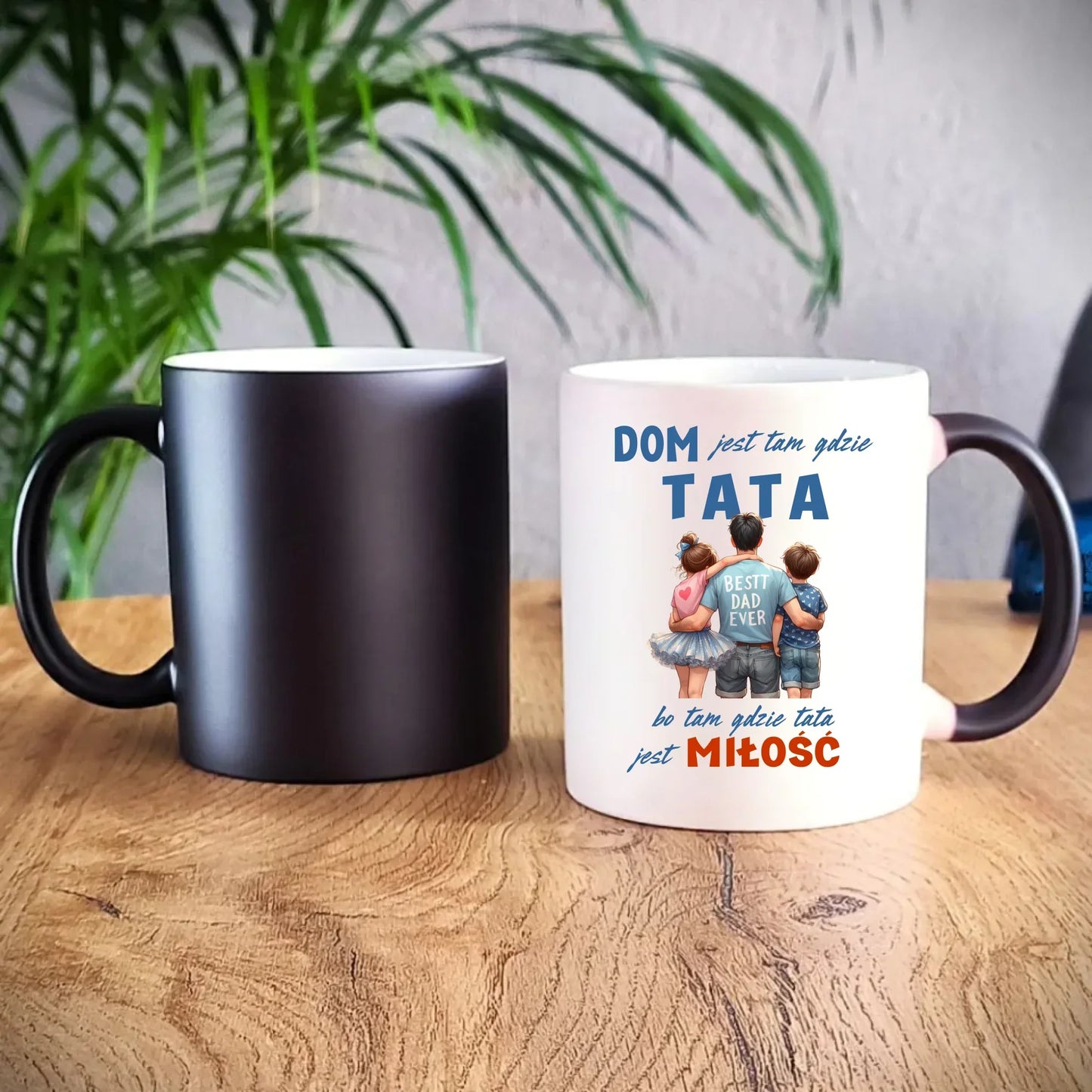 Dom jest tam gdzie tata | Kubek magiczny dla taty DT37 - StoryCups.pl