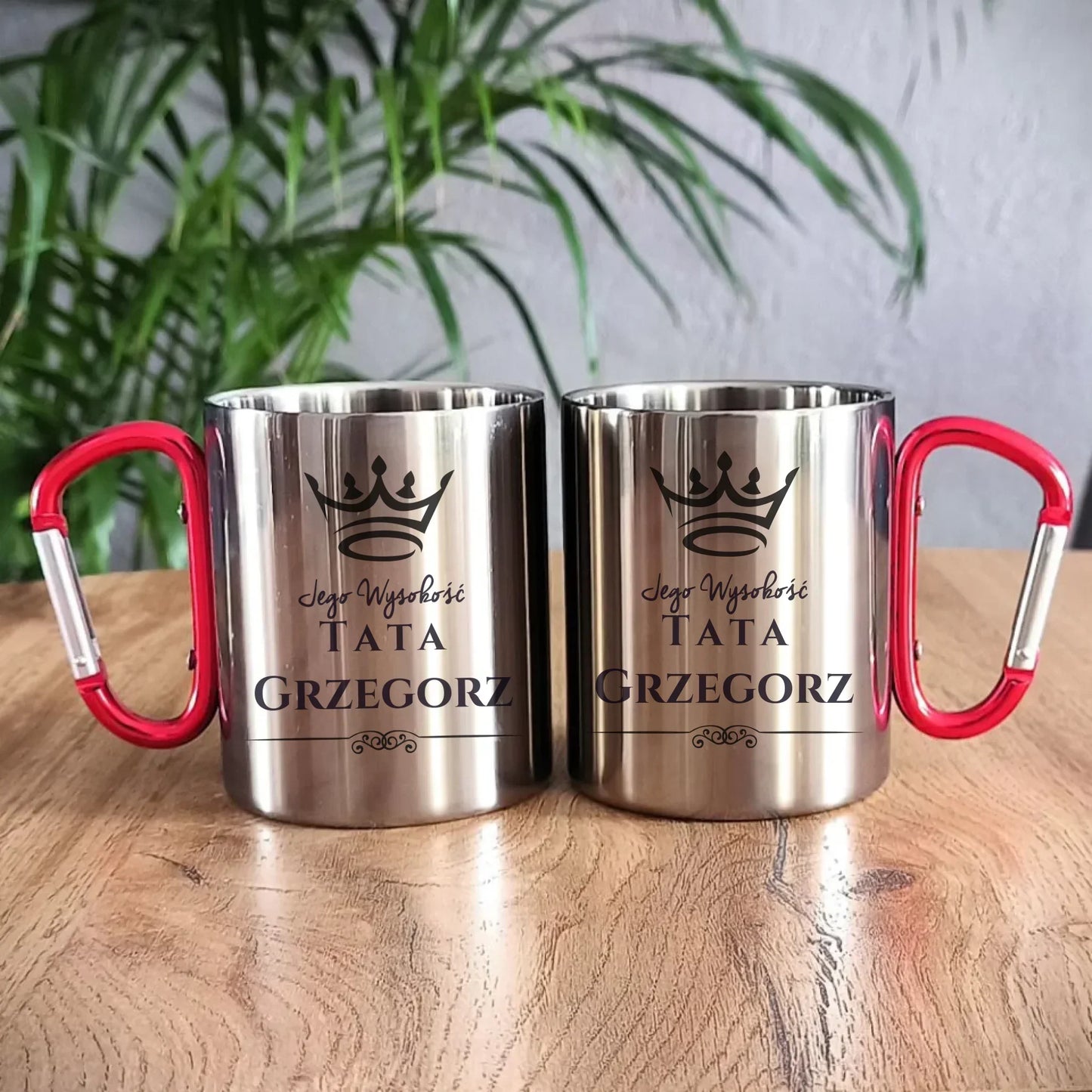 Jego Wysokość Tata imię | Metalowy kubek dla taty DT11 - StoryCups.pl