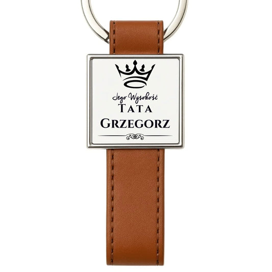 Jego Wysokość tata | Personalizowany brelok dla taty DT11 - StoryCups.pl