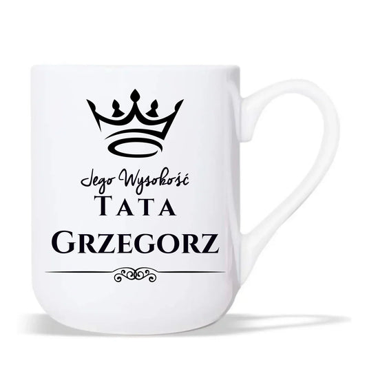 Jego Wysokość tata imię | Kubek elegant dla taty DT11 - StoryCups.pl