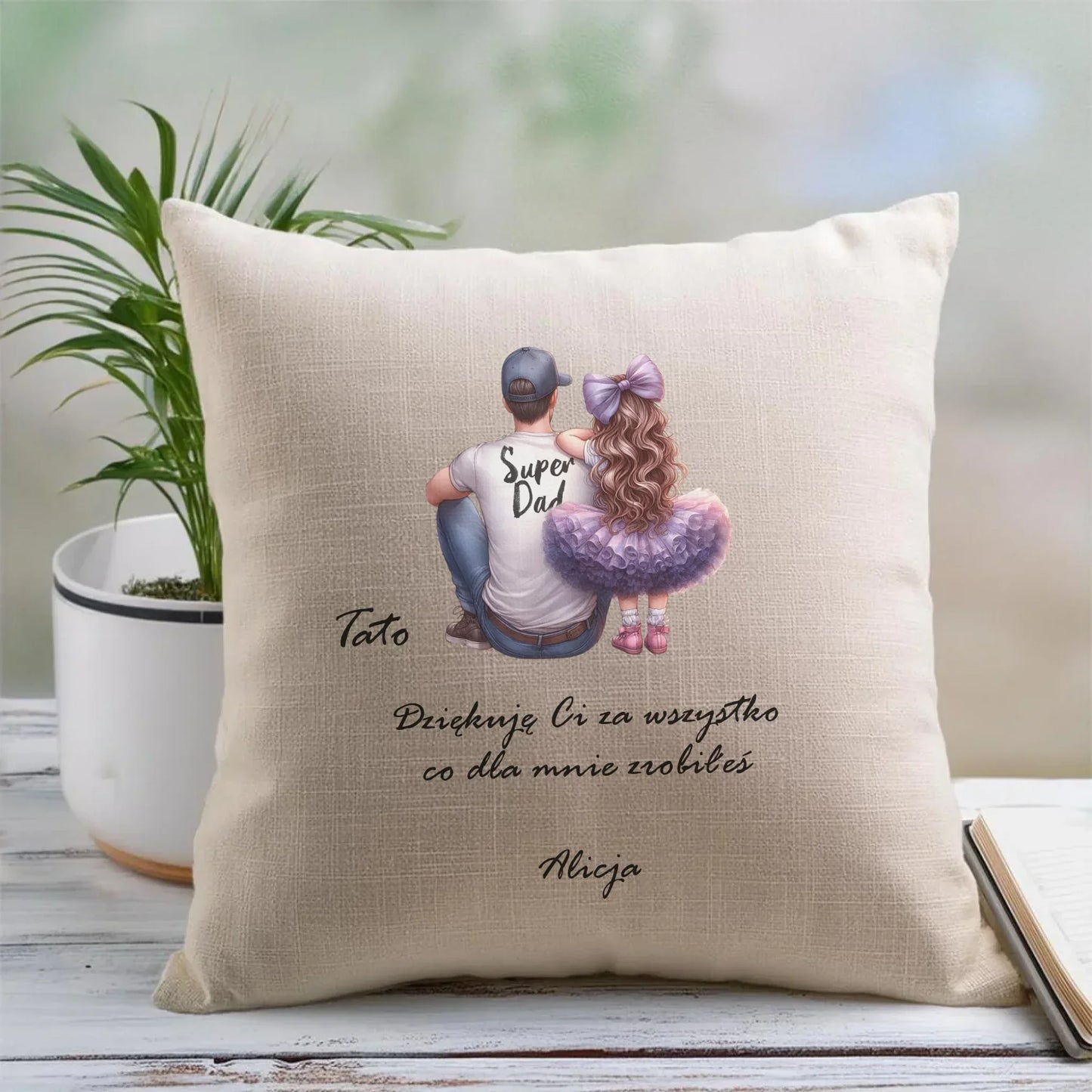 Tato dziękuję Ci | Poduszka z dedykacją dla taty DT14 - StoryCups.pl