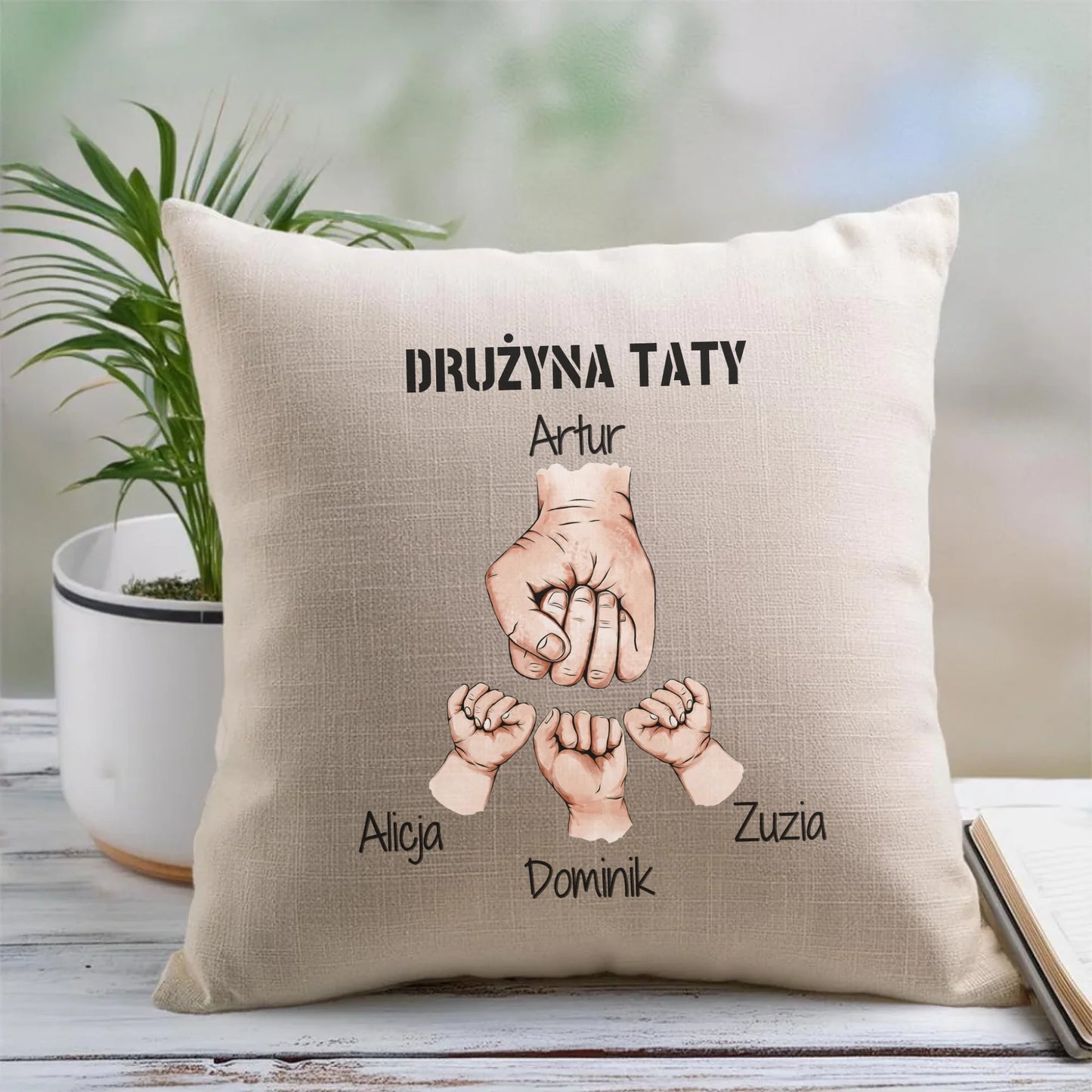 Personalizowana poduszka dla taty prezent na Dzień Ojca Święta Urodziny