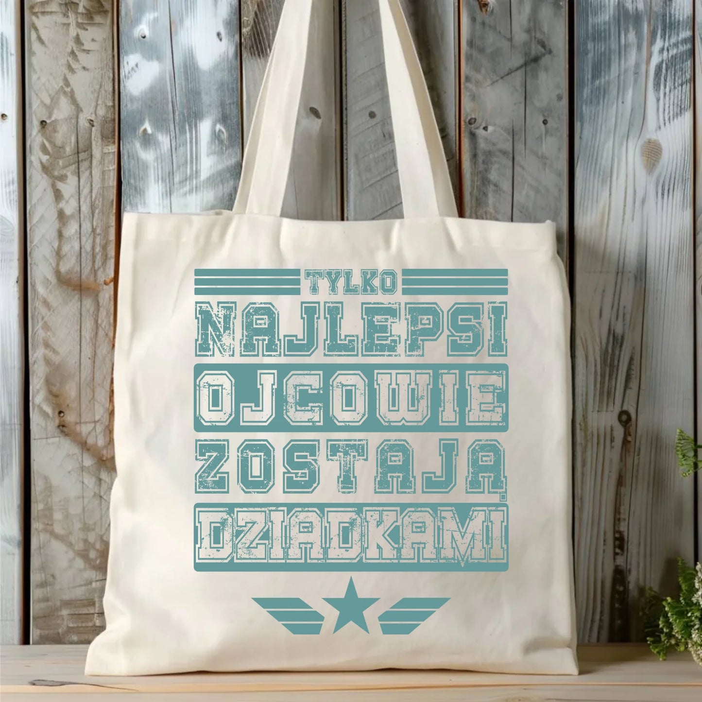 Personalizowana eco torba z nadrukiem dla taty - naturalna - prezent dla taty, Dzień Ojca, Święta, Urodziny