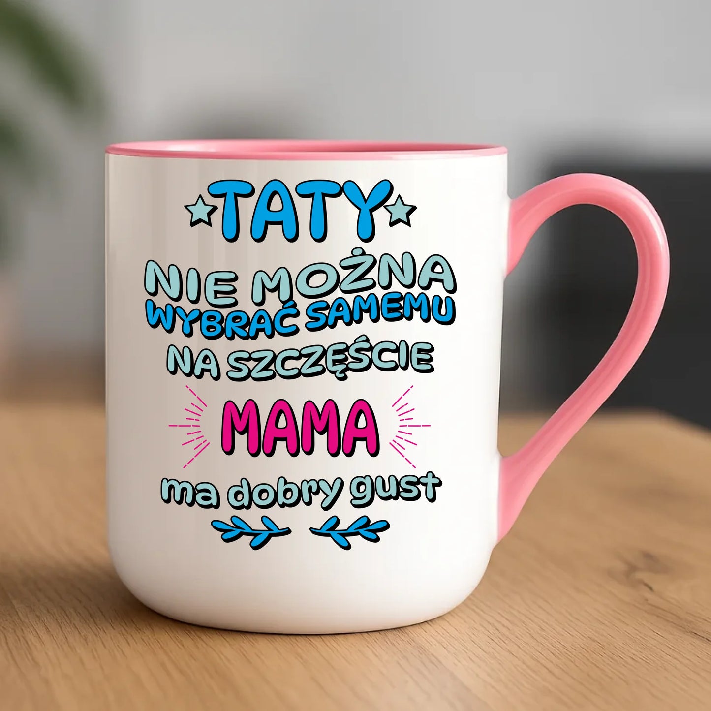 Personalizowany kubek dla taty upominek na Dzień Ojca - różowy