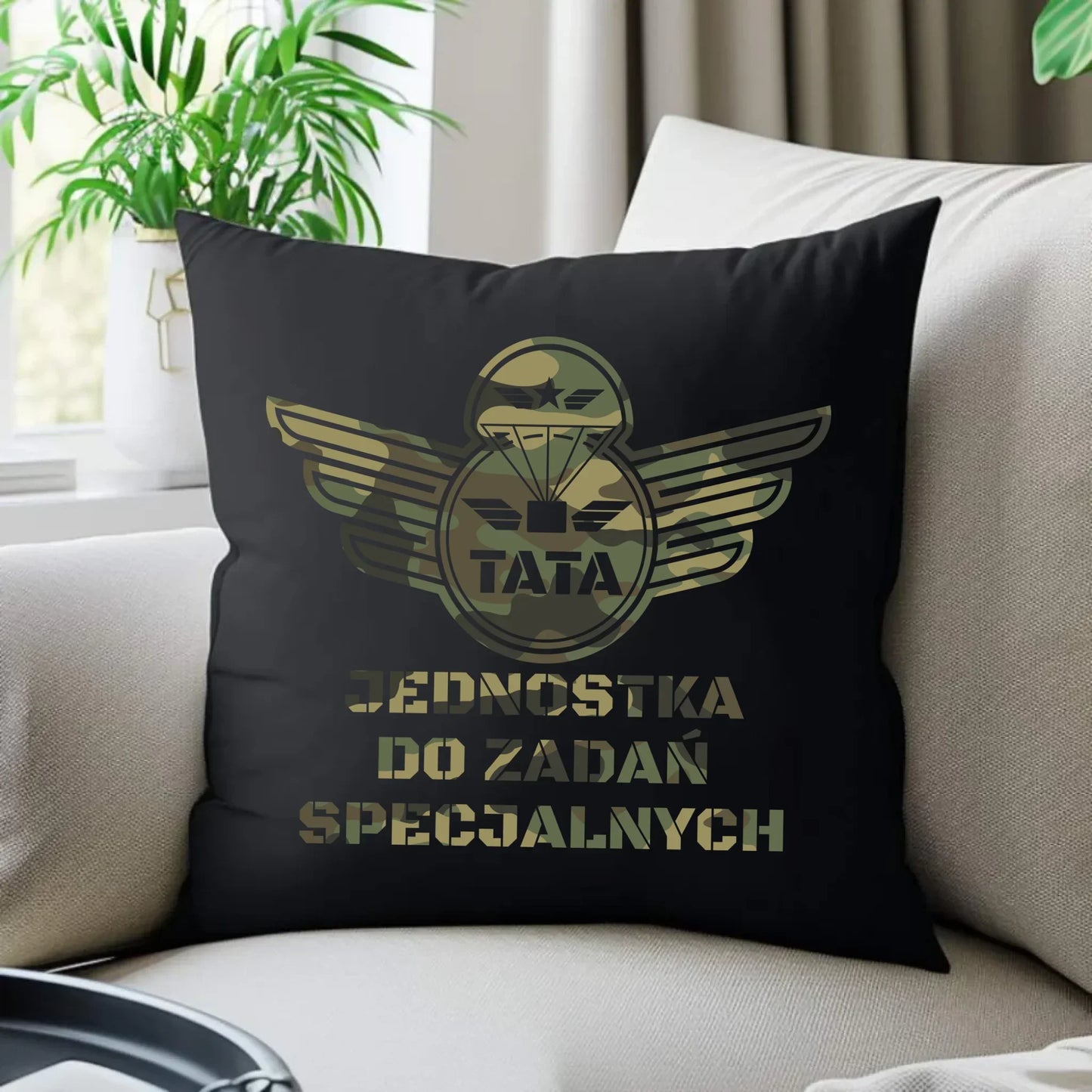 Tata jednostka do zadań specjalnych | Poduszka dekoracyjna dla taty DT42 - StoryCups.pl
