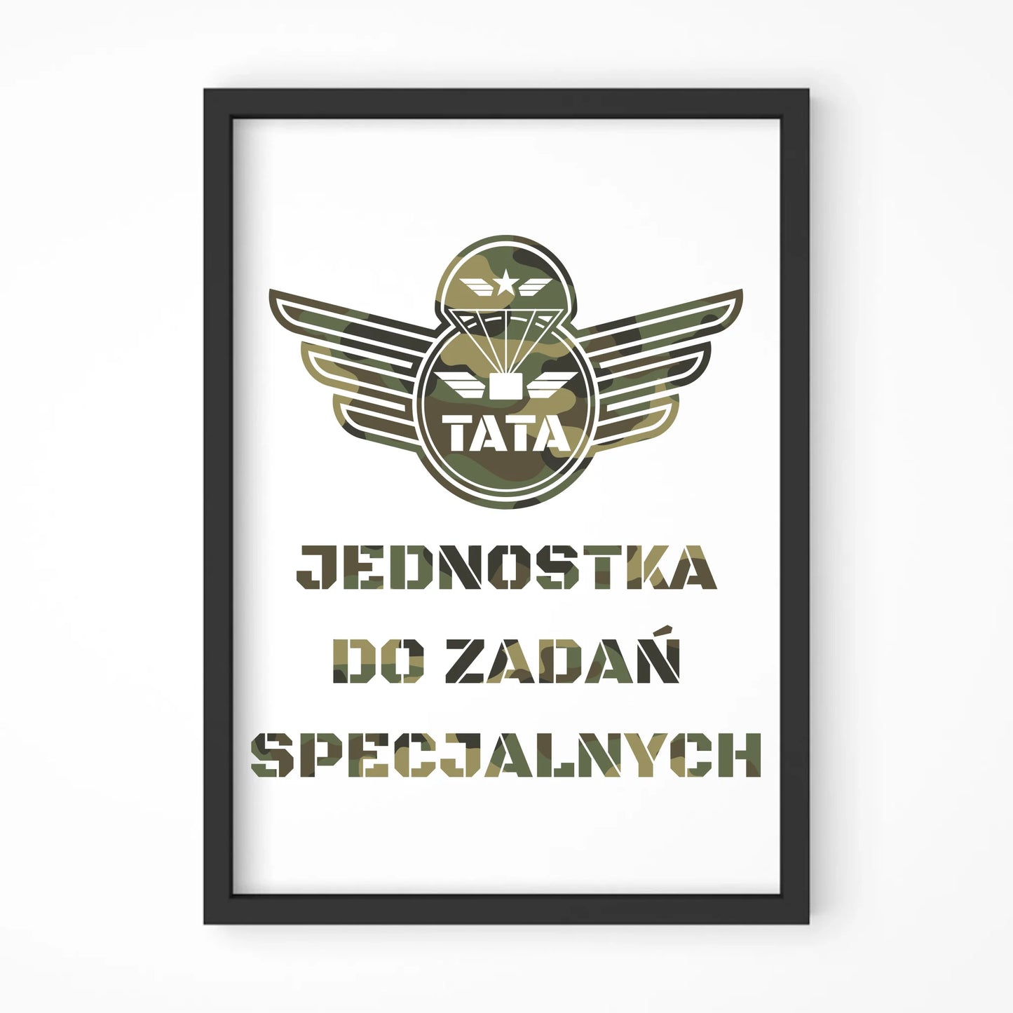 Tata jednostka do zadań specjalnych | Plakat w ramie dla taty DT42