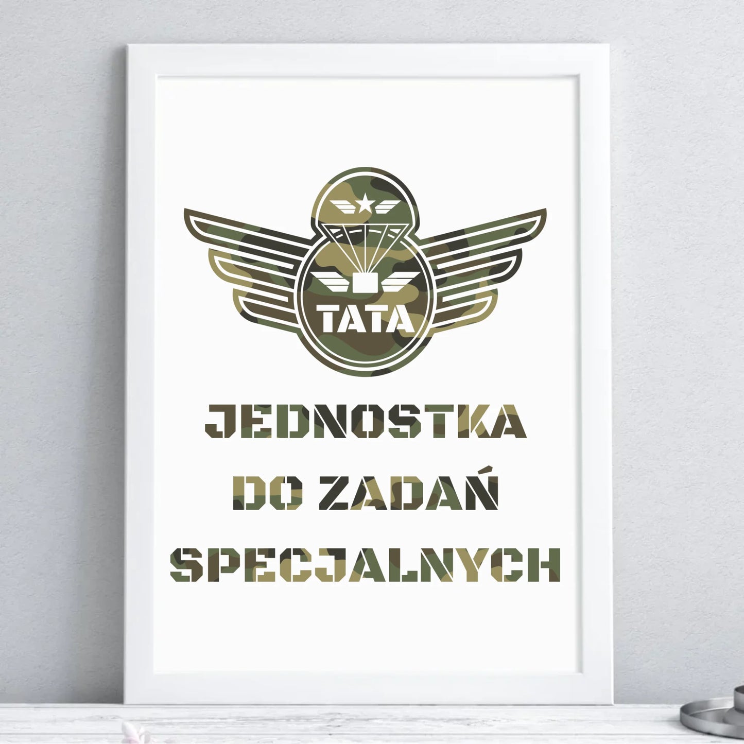 Prezent dla taty - obraz w ramie z personalizowanym nadrukiem - Dzień Ojca, Święta, urodziny
