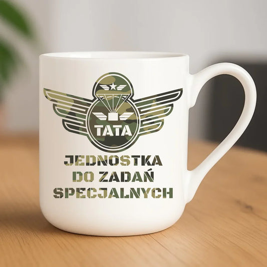 Tata jednostka do zadań specjalnych | Kubek elegant dla taty DT42 - StoryCups.pl