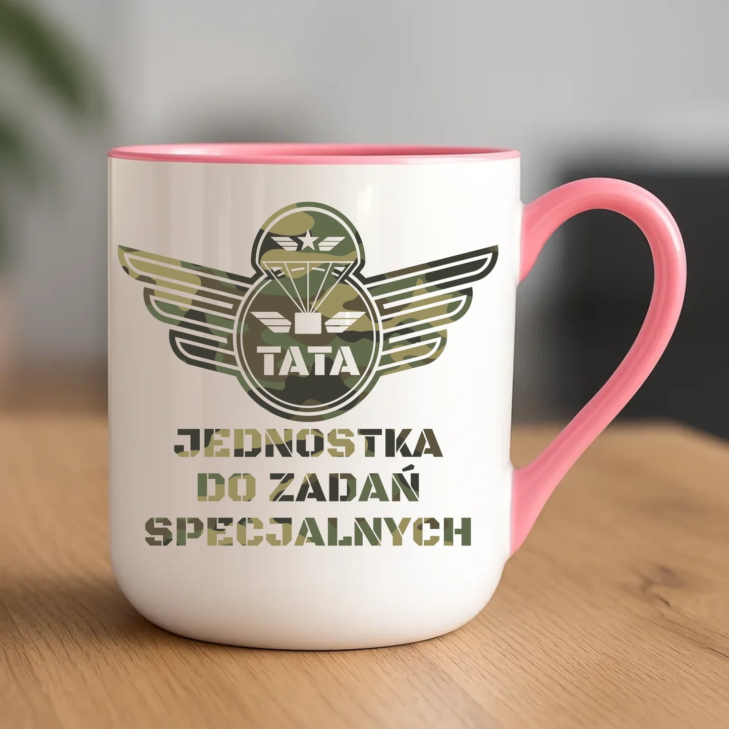 Personalizowany kubek dla taty upominek na Dzień Ojca - różowy