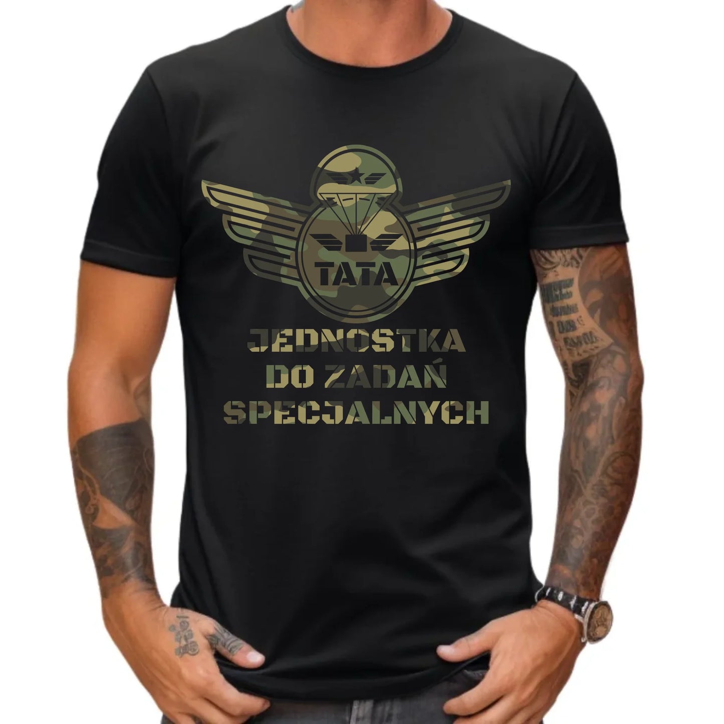 Prezent dla taty koszulka z nadrukiem DZIEŃ OJCA TATA