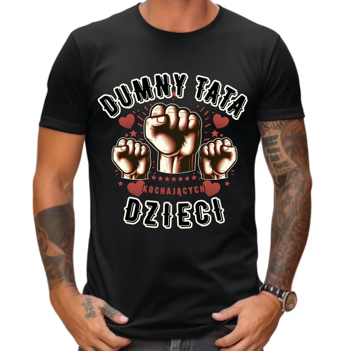 Dumny tata kochających dzieci | Koszulka męska prezent dla taty DT44 - StoryCups.pl