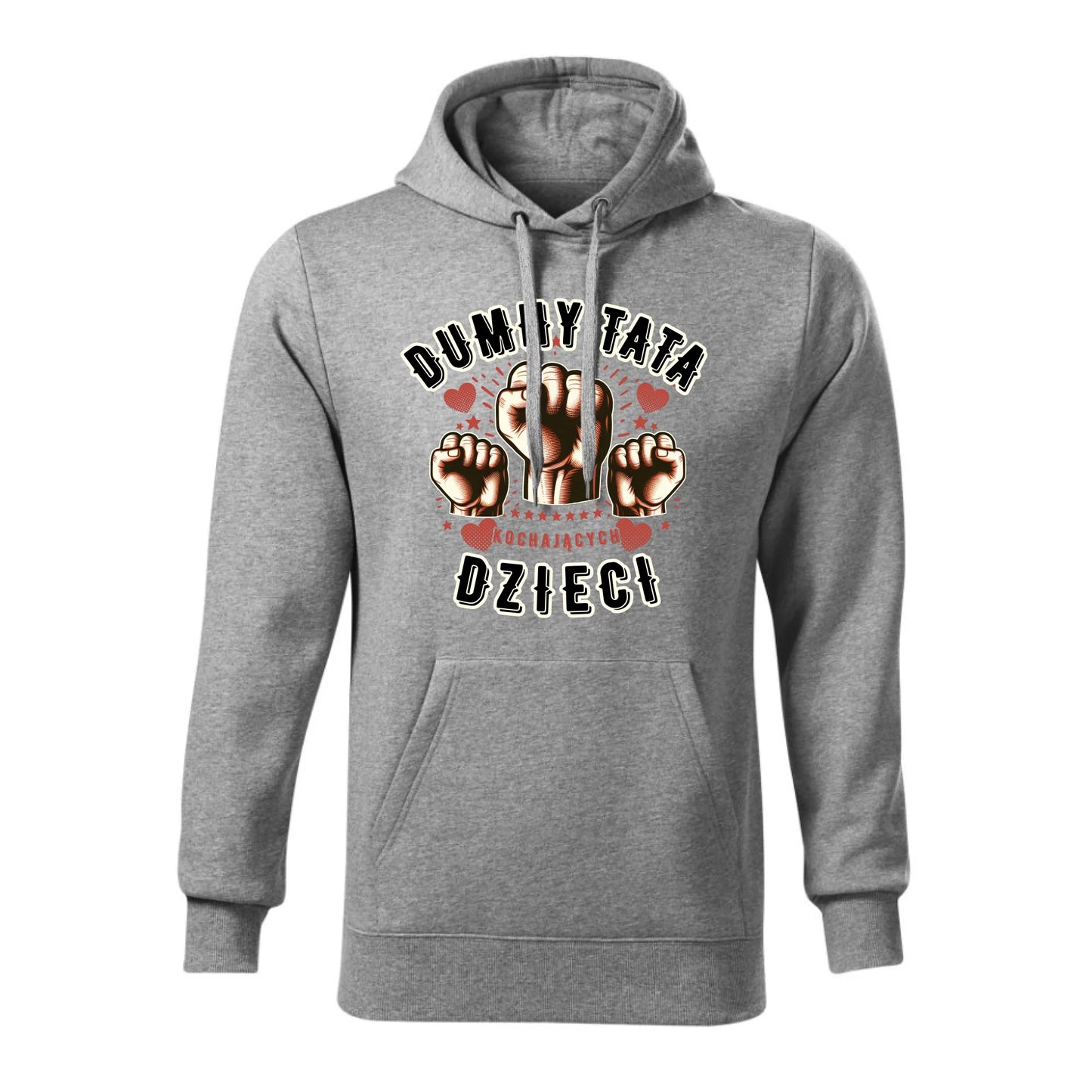 Personalizowana bluza z kapturem dla taty - szara - prezent na Dzień Ojca Święta Urodziny