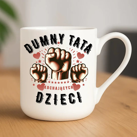 Dumny tata kochających dzieci | Kubek elegant prezent dla taty DT44 - StoryCups.pl