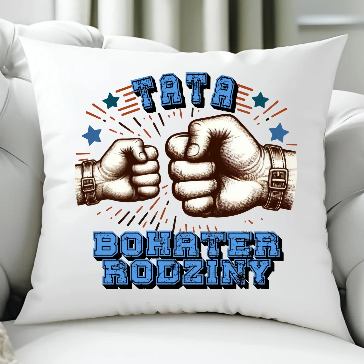 Poduszka z nadrukiem prezent dla taty Dzień Ojca Święta urodziny