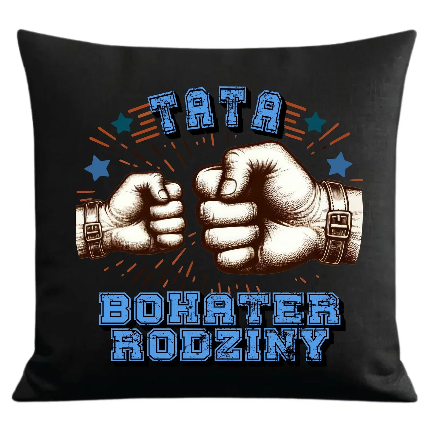 Tata bohater rodziny | Poduszka dekoracyjna dla taty DT45 - StoryCups.pl