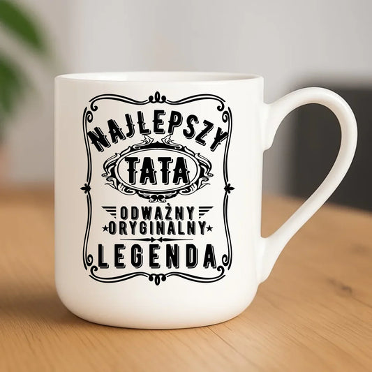 Najlepszy tata legenda | Kubek elegant prezent dla taty DT47 - StoryCups.pl