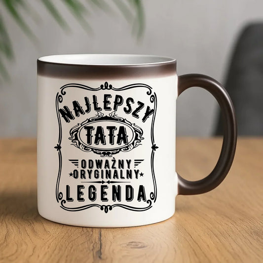 Najlepszy tata legenda | Kubek magiczny prezent dla taty DT47 - StoryCups.pl