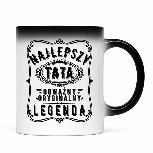 Najlepszy tata legenda | Kubek magiczny prezent dla taty DT47 - StoryCups.pl