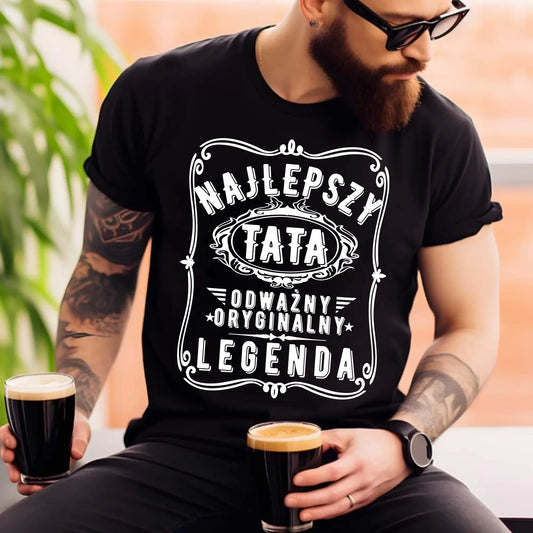 Najlepszy tata legenda | Koszulka męska dla taty DT47 - StoryCups.pl