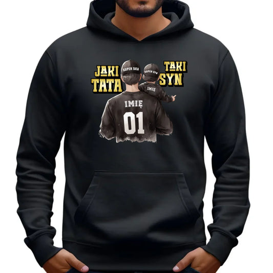 Jaki tata taki syn | Bluza męska z kapturem dla taty DT48 - StoryCups.pl