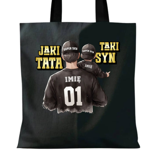 Jaki tata taki syn | Personalizowana torba dla taty DT48 - StoryCups.pl