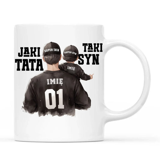 Jaki tata taki syn | Kubek z imionami dla taty DT48 - StoryCups.pl