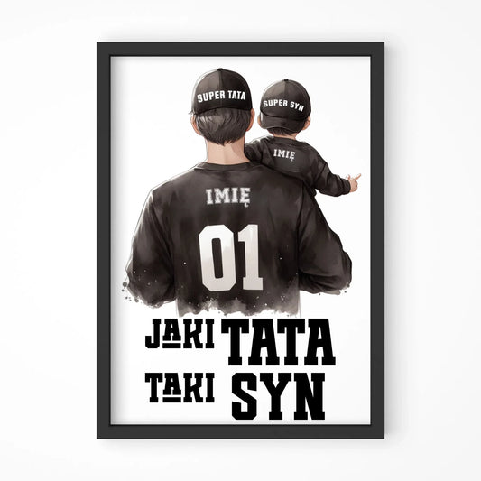 Jaki tata taki syn | Plakat w ramie dla taty DT48 - StoryCups.pl
