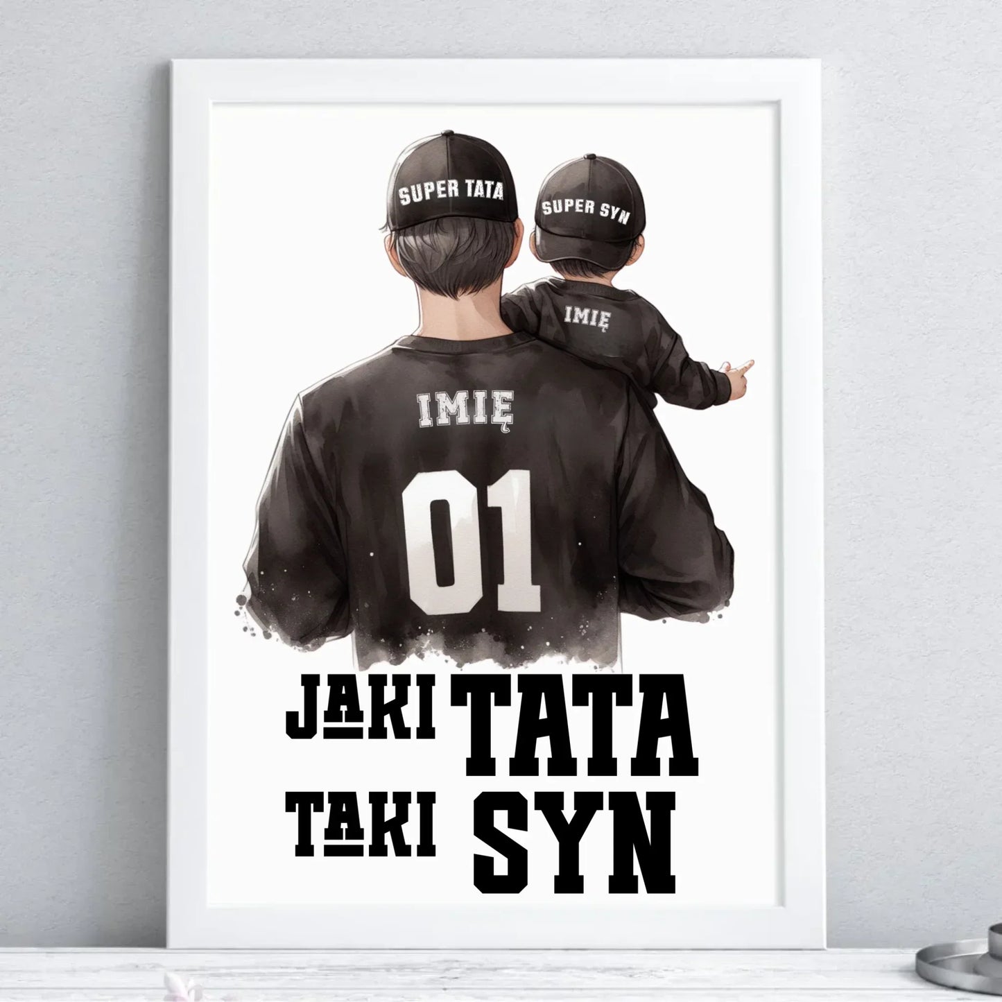 Jaki tata taki syn | Plakat w ramie dla taty DT48 - StoryCups.pl