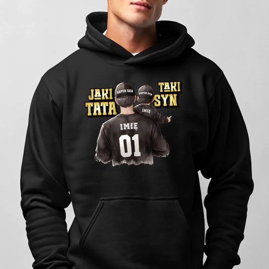 Jaki tata taki syn | Bluza męska z kapturem dla taty DT48 - StoryCups.pl