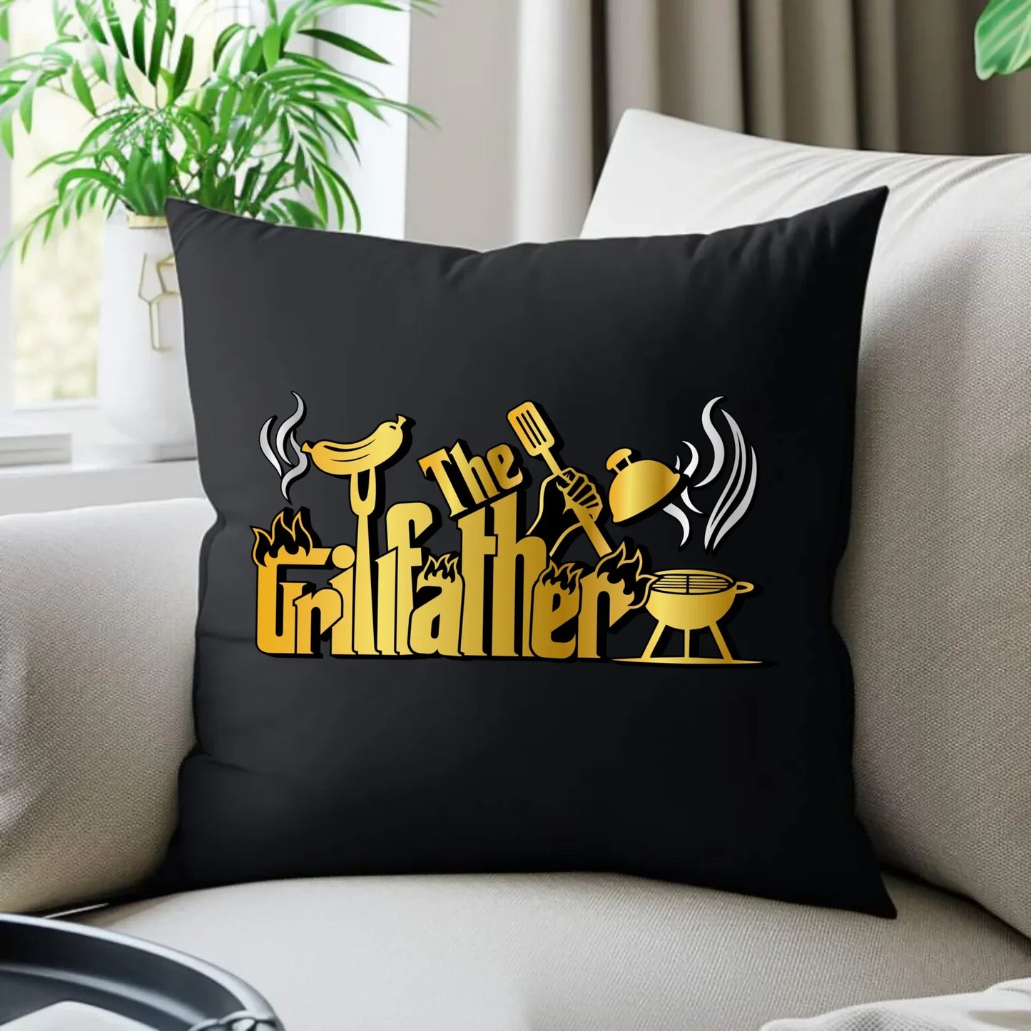 The Grillfather | Poduszka dekoracyjna dla taty DT49 - StoryCups.pl