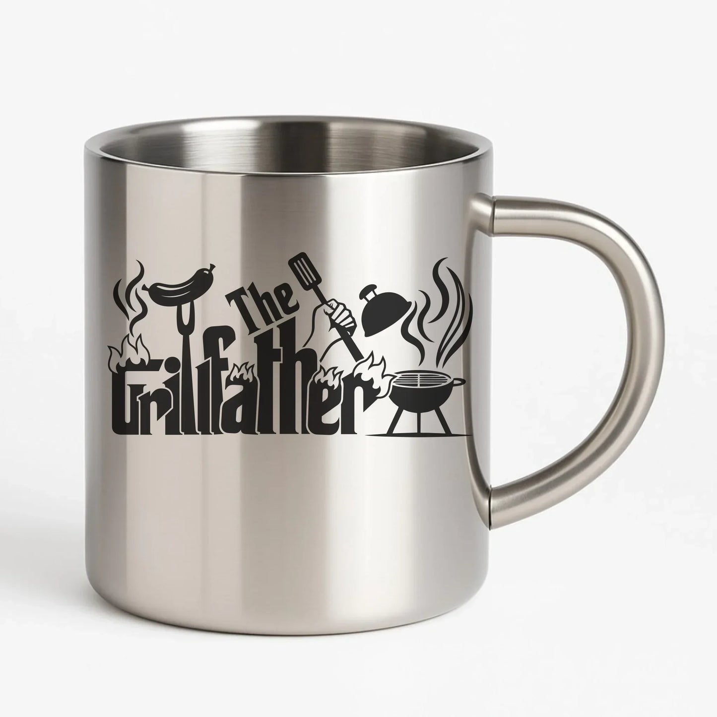 The Grillfather | Metalowy kubek dla taty DT49 - StoryCups.pl