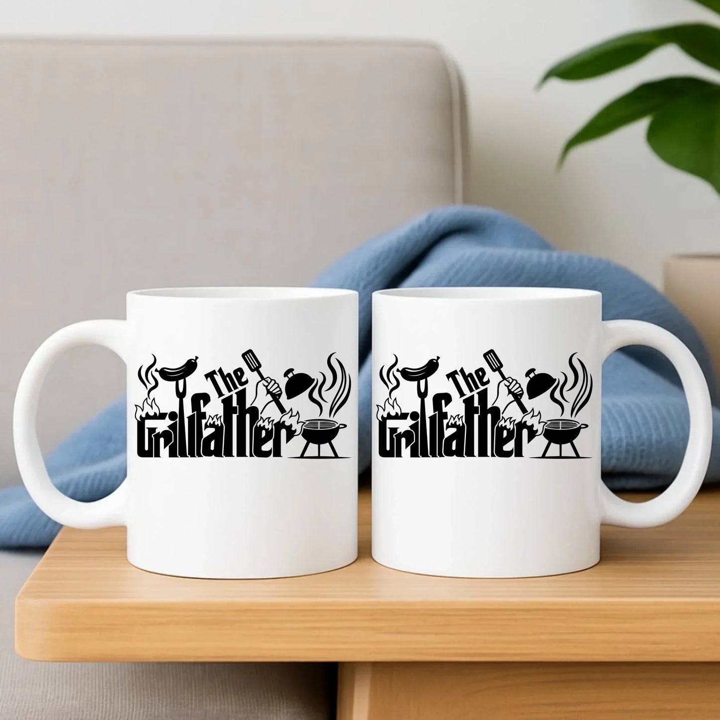 The Grillfather | Zestaw poduszka i kubek dla taty DT49 - StoryCups.pl
