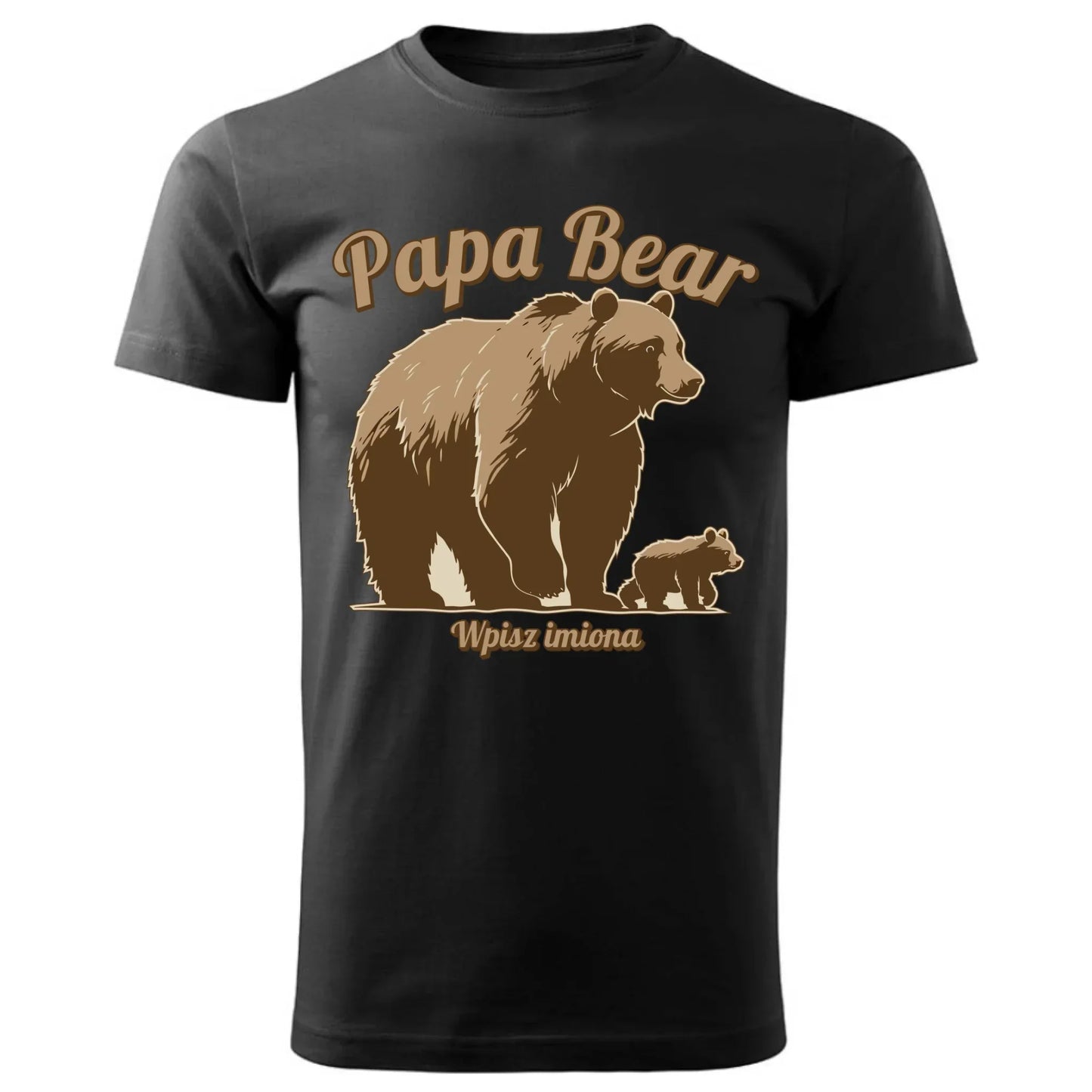 Papa Bear imiona | Koszulka męska z nadrukiem dla taty DT50 - StoryCups.pl