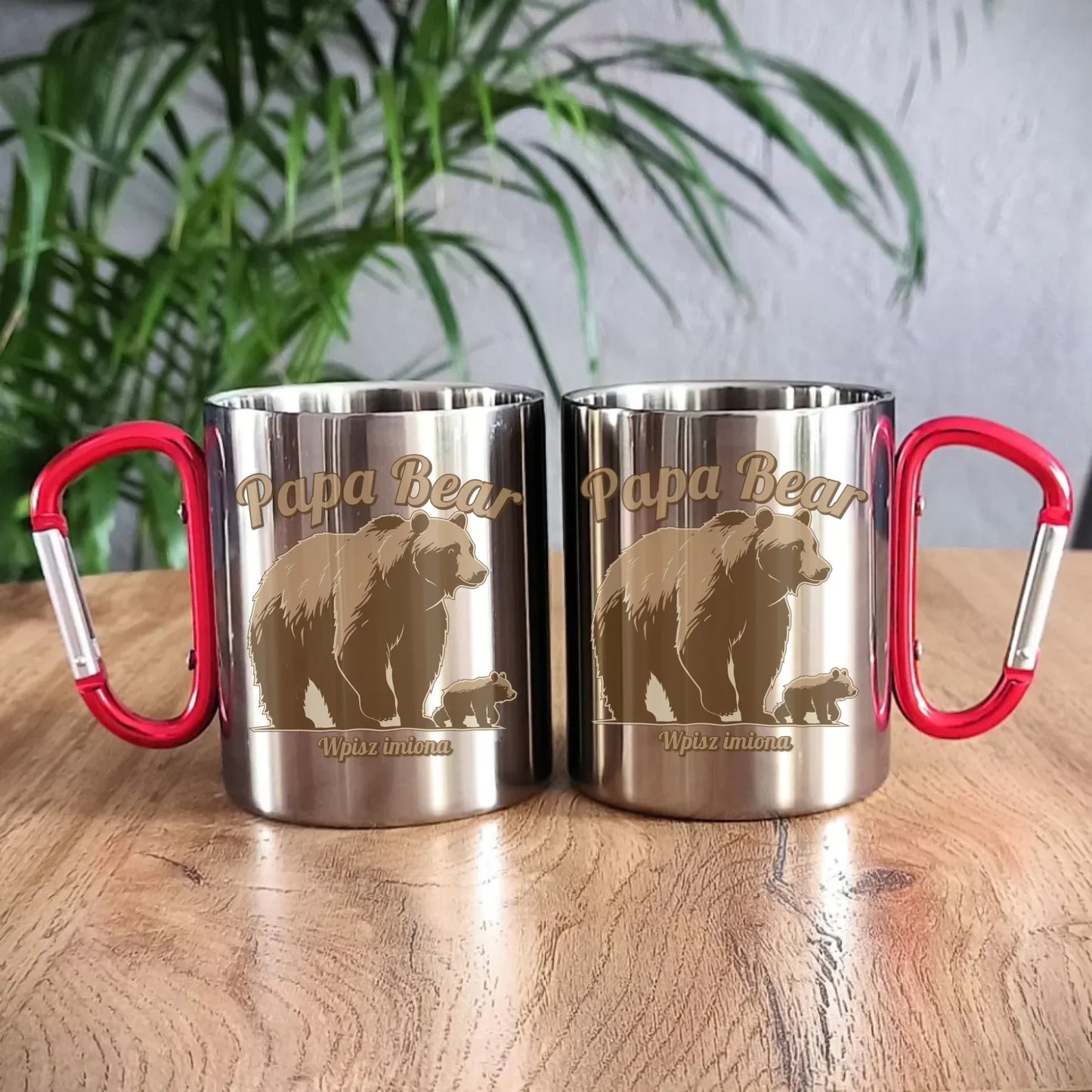 Papa Bear imiona | Metalowy kubek dla taty DT50 - StoryCups.pl