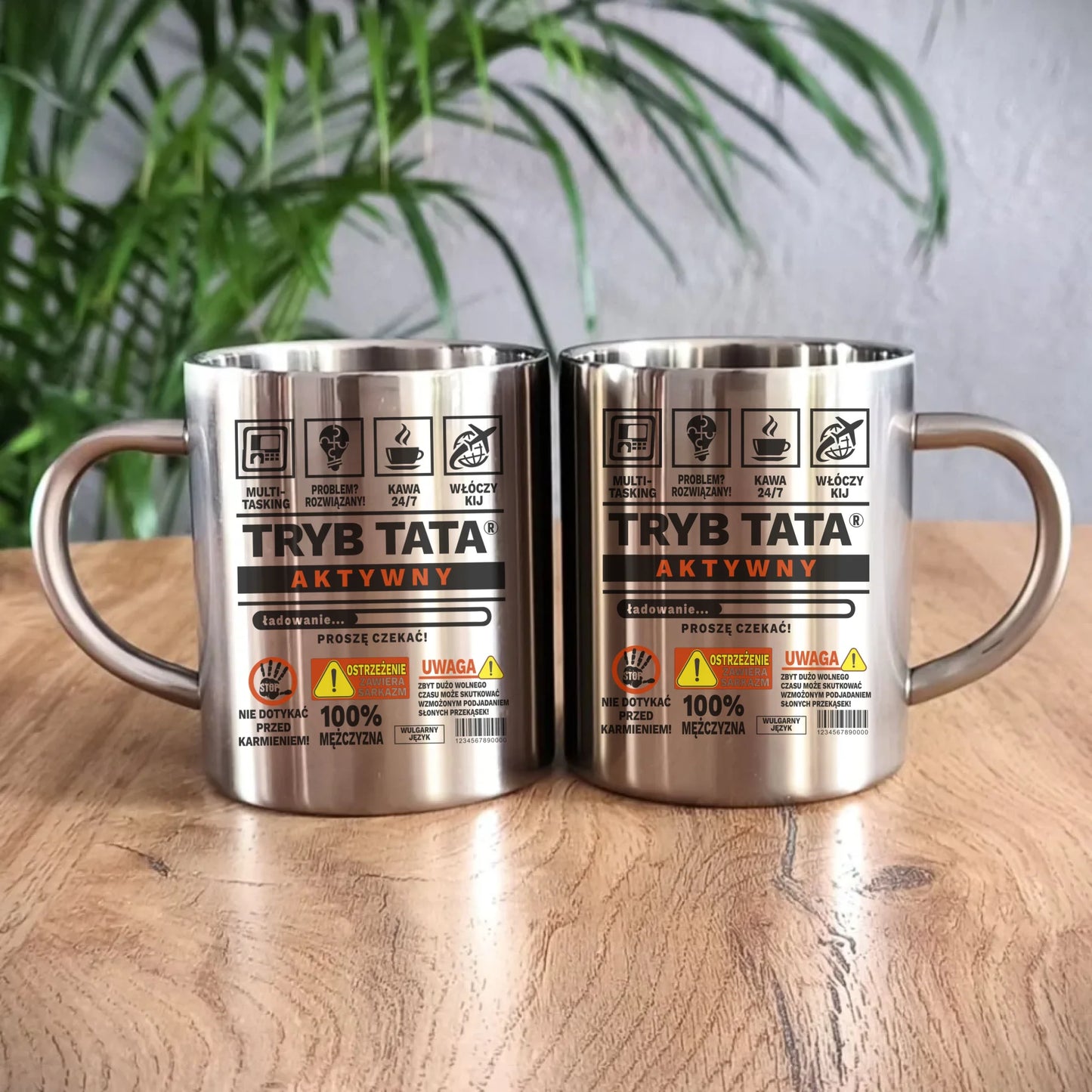 Metalowy kubek dla taty, prezent na Dzień Ojca, prezent dla taty