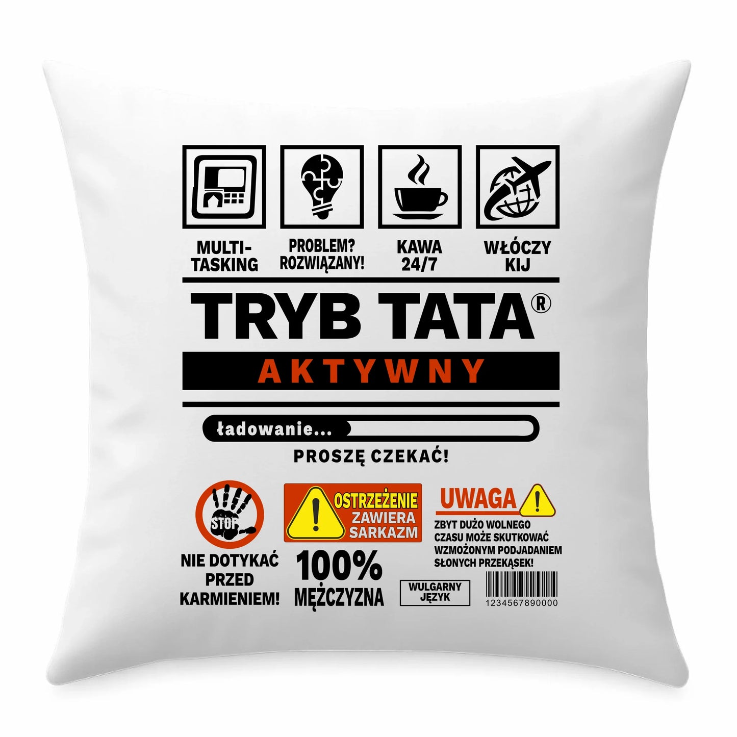 Tryb tata aktywny | Poduszka prezent dla taty DT51 - StoryCups.pl
