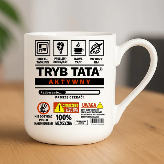 Tryb tata aktywny | Kubek elegant na prezent DT51 - StoryCups.pl