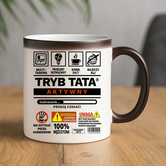 Tryb tata aktywny | Kubek magiczny na prezent DT51 - StoryCups.pl