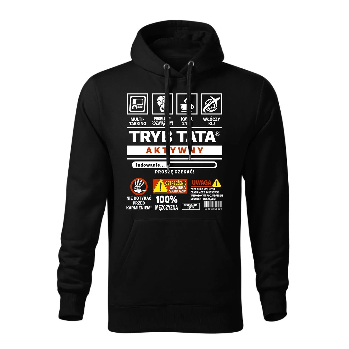 Tryb tata aktywny | Bluza męska z kapturem na prezent DT51 - StoryCups.pl