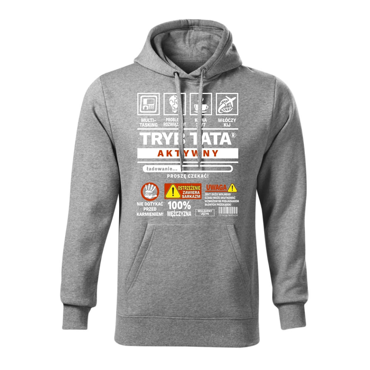 Tryb tata aktywny | Bluza męska z kapturem na prezent DT51 - StoryCups.pl