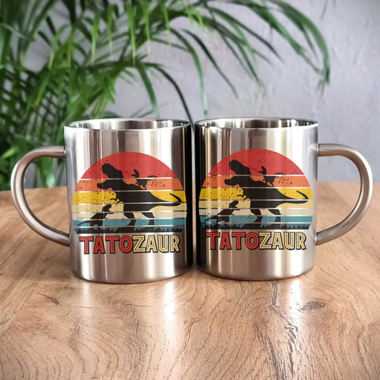 Tatozaur | Metalowy kubek dla taty DT52 - StoryCups.pl